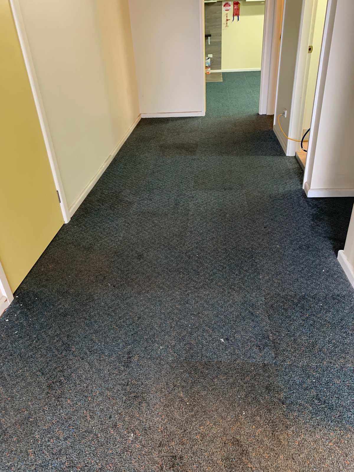 Commercial Entrance dirty carpet before professional steam cleaning in Tuggerah