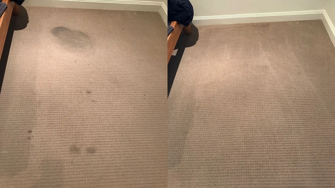 Vomit stain on the side of the bed removal