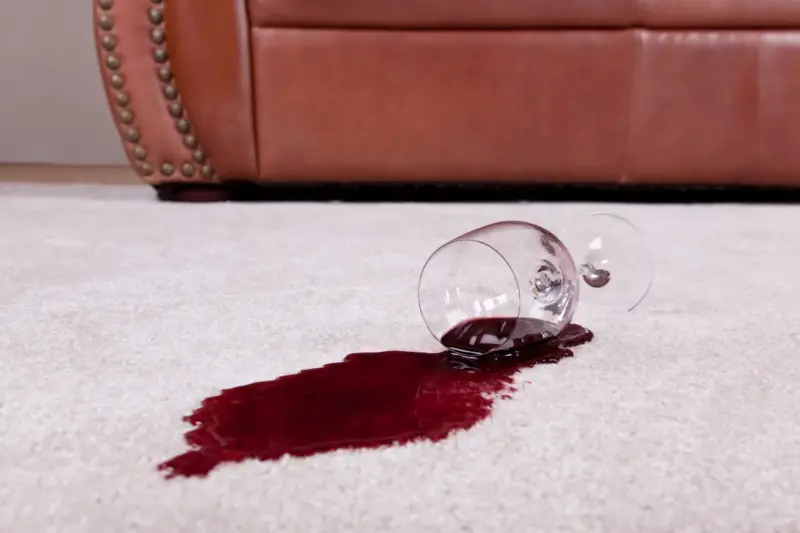 how to get red wine out of carpets