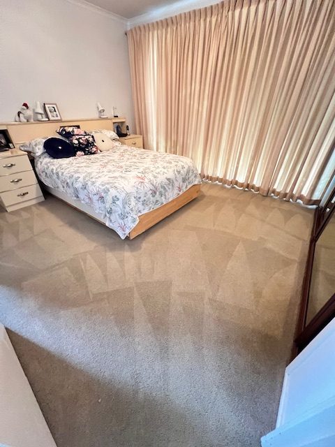 Bedroom AirBnB carpet entance aftert carpet steam cleaning Terrigal